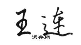 駱恆光王連行書個性簽名怎么寫