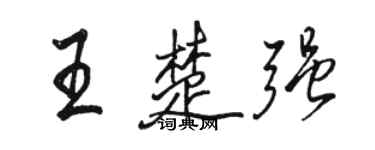 駱恆光王楚強行書個性簽名怎么寫