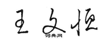 駱恆光王文恆草書個性簽名怎么寫