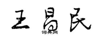 曾慶福王昌民行書個性簽名怎么寫