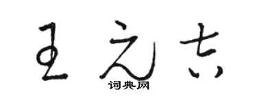 駱恆光王元吉草書個性簽名怎么寫