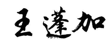 胡問遂王蓬加行書個性簽名怎么寫