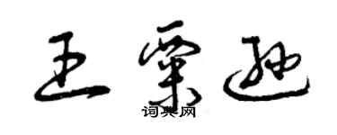 曾慶福王粟遜草書個性簽名怎么寫