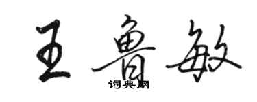 駱恆光王魯敏行書個性簽名怎么寫