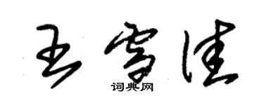 朱錫榮王雪佳草書個性簽名怎么寫
