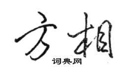 駱恆光方相行書個性簽名怎么寫