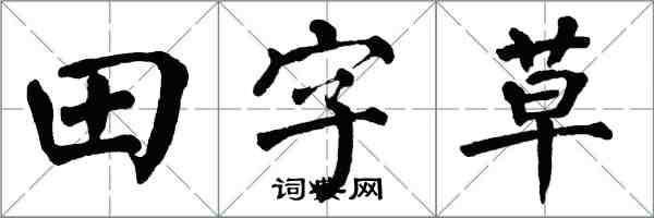 翁闓運田字草楷書怎么寫