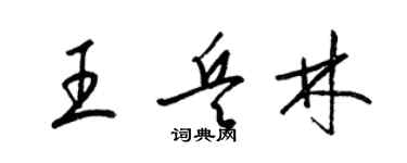 梁錦英王兵林草書個性簽名怎么寫