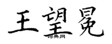 丁謙王望冕楷書個性簽名怎么寫