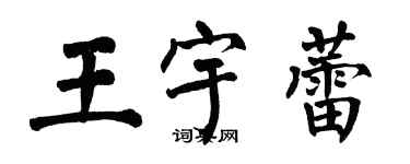 翁闓運王宇蕾楷書個性簽名怎么寫