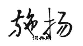 駱恆光施揚草書個性簽名怎么寫