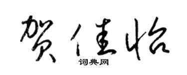 梁錦英賀佳怡草書個性簽名怎么寫