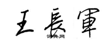 王正良王長軍行書個性簽名怎么寫