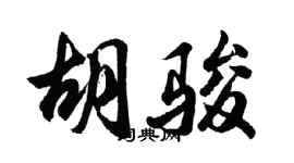 胡問遂胡駿行書個性簽名怎么寫