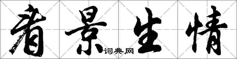 胡問遂看景生情行書怎么寫