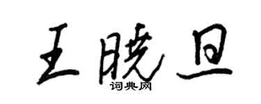 王正良王曉旦行書個性簽名怎么寫