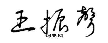 曾慶福王振聲草書個性簽名怎么寫