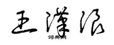 曾慶福王漢浪草書個性簽名怎么寫