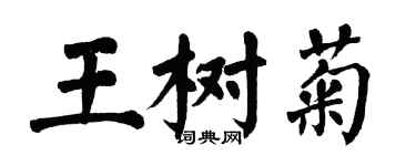 翁闓運王樹菊楷書個性簽名怎么寫