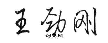 駱恆光王勁剛行書個性簽名怎么寫