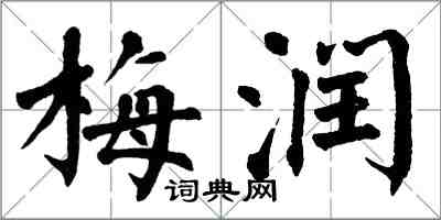 翁闓運梅潤楷書怎么寫