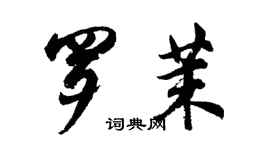 胡問遂羅茉行書個性簽名怎么寫