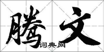 胡問遂騰文行書怎么寫