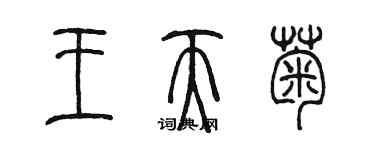 陳墨王天菊篆書個性簽名怎么寫