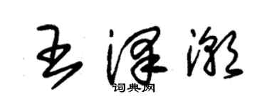 朱錫榮王澤潮草書個性簽名怎么寫