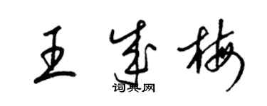 梁錦英王成梅草書個性簽名怎么寫