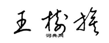 梁錦英王樹旗草書個性簽名怎么寫
