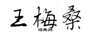 曾慶福王梅桑行書個性簽名怎么寫
