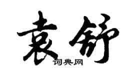 胡問遂袁舒行書個性簽名怎么寫