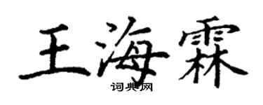 丁謙王海霖楷書個性簽名怎么寫