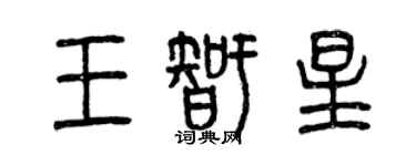 曾慶福王智星篆書個性簽名怎么寫