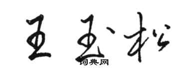 駱恆光王玉松行書個性簽名怎么寫