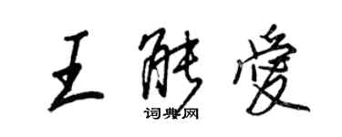王正良王能愛行書個性簽名怎么寫