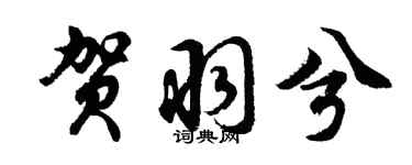 胡問遂賀羽兮行書個性簽名怎么寫