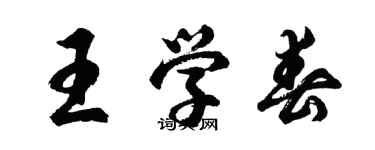 胡問遂王學春行書個性簽名怎么寫