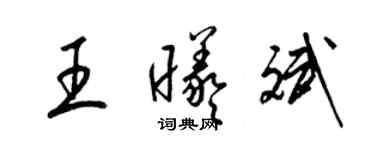 梁錦英王曦斌草書個性簽名怎么寫