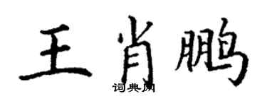 丁謙王肖鵬楷書個性簽名怎么寫