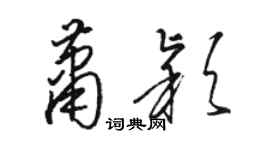 駱恆光蕭穎草書個性簽名怎么寫