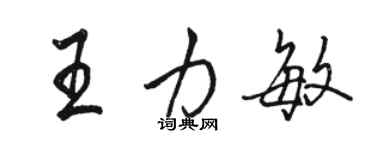 駱恆光王力敏行書個性簽名怎么寫