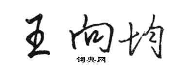 駱恆光王向均行書個性簽名怎么寫