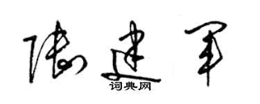 梁錦英陸建軍草書個性簽名怎么寫