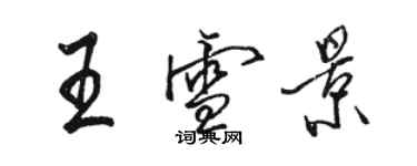 駱恆光王雪景行書個性簽名怎么寫