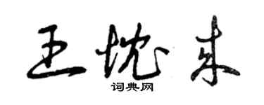 曾慶福王忱來草書個性簽名怎么寫