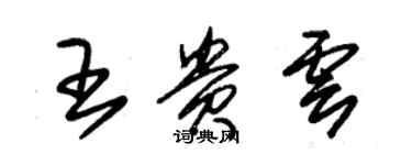 朱錫榮王貴雲草書個性簽名怎么寫