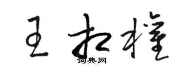 駱恆光王相權草書個性簽名怎么寫