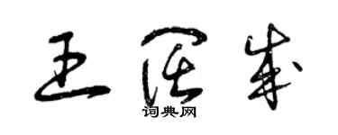 曾慶福王闊成草書個性簽名怎么寫